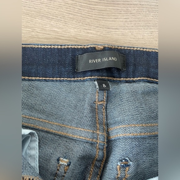 RIVER ISLAND - Skinny Mid Rise Navy Blue Jeans - Picture 6 of 13